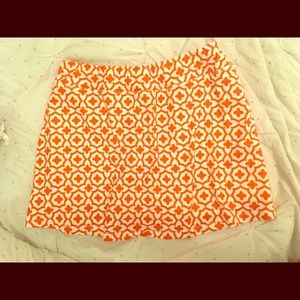 tennis skirt orange and white